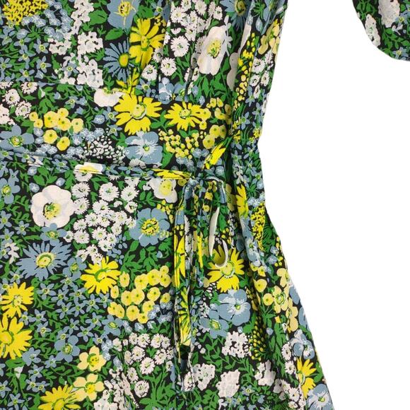 ASOS New Look Tall Peter Pan Collar Puff Sleeve Floral Midi Dress, Women's 6 - Picture 8 of 13